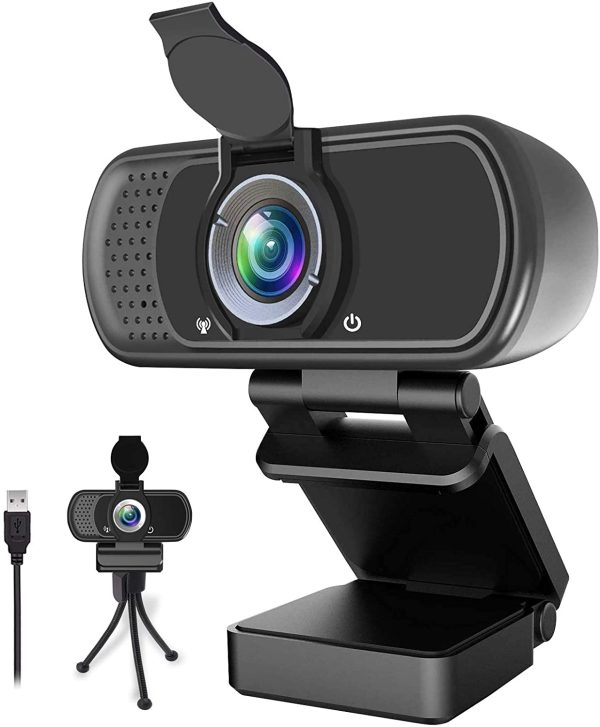 1080P Webcam,Live Streaming Web Camera with Stereo Microphone, Desktop or Laptop USB Webcam with 110 Degree View Angle, HD Webcam for Video Calling, Recording, Conferencing, Streaming, Gaming - Image 4