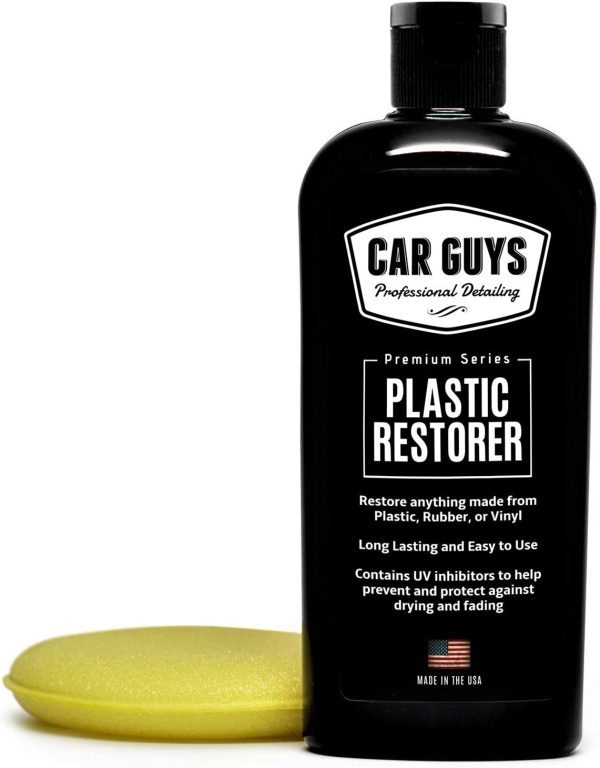 Car Guys Advanced Nano-technology Plastic Restorer | Ultimate Solution Bringing Rubber, Vinyl, and Plastic Back to Life | Non-greasy, Dry Touch, and Eco-friendly | 8 Oz Kit - Image 4