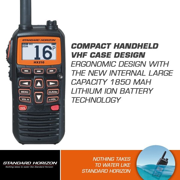 Standard Horizon HX210 Handheld VHF Radio,Black - Image 6