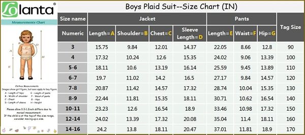 LOLANTA Boys Suit Wedding Ring Bearer Outfit Kids Suit Set, Plaid Blazer Suit Pants Bow Tie - Image 2