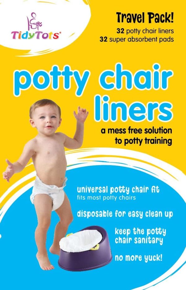 Tidy Tots Disposable Potty Chair Liners - Travel Pack XL - 32 Liners and 32 Super- Absorbent Pads // TidyTots ??Sacs jetables pour pot pour bébé - Pack de voyage grand format - 32 sacs et 32 lingettes super-absorbantes - Image 6