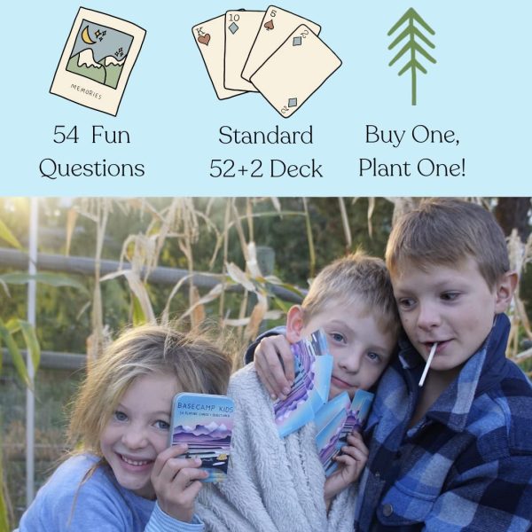 Basecamp Cards: Kids Edition Conversation Starters - 52+2 Family Friendly Unique Questions - Family Conversation Cards - Playing Cards and Questions to Kickstart Campfire Conversations (Kids Edition) - Image 5