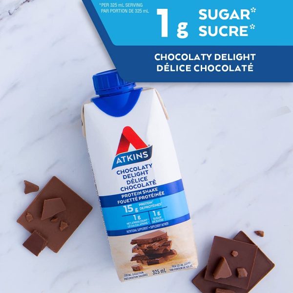 Atkins Advantage Shakes, Chocolaty Delight, 1g Sugar, Keto-Friendly, High Protein, 1.3 Liter - Image 6