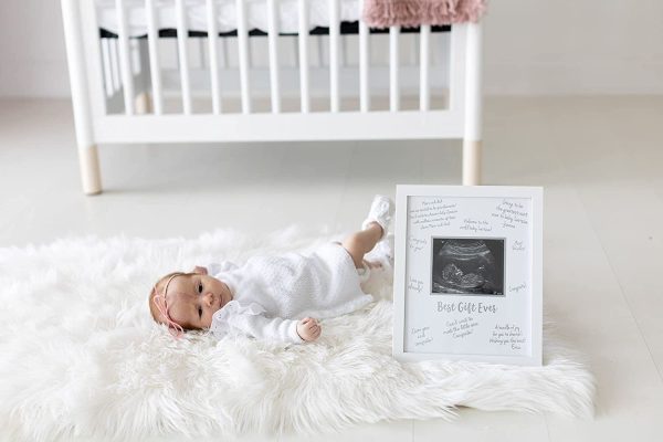 Tiny Ideas Sonogram Signature Frame Guest Book, Perfect for any Baby Registry, Marker Included For Guests to Leave Well-Wishes?M?Great for Celebrating Baby Showers or Birthdays, White - Image 3