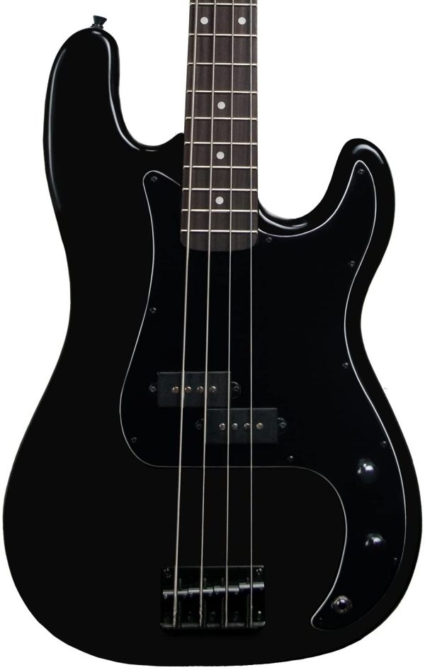 Sawtooth ST-PB-STNBKB EP Series Electric Bass Guitar, Satin Black with Pickguard - Image 3