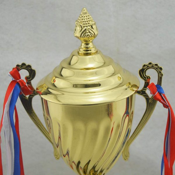 STOBOK Gold Trophy Cup Large Trophy for Sports Tournaments,Competitions, 24.5cm - Image 8