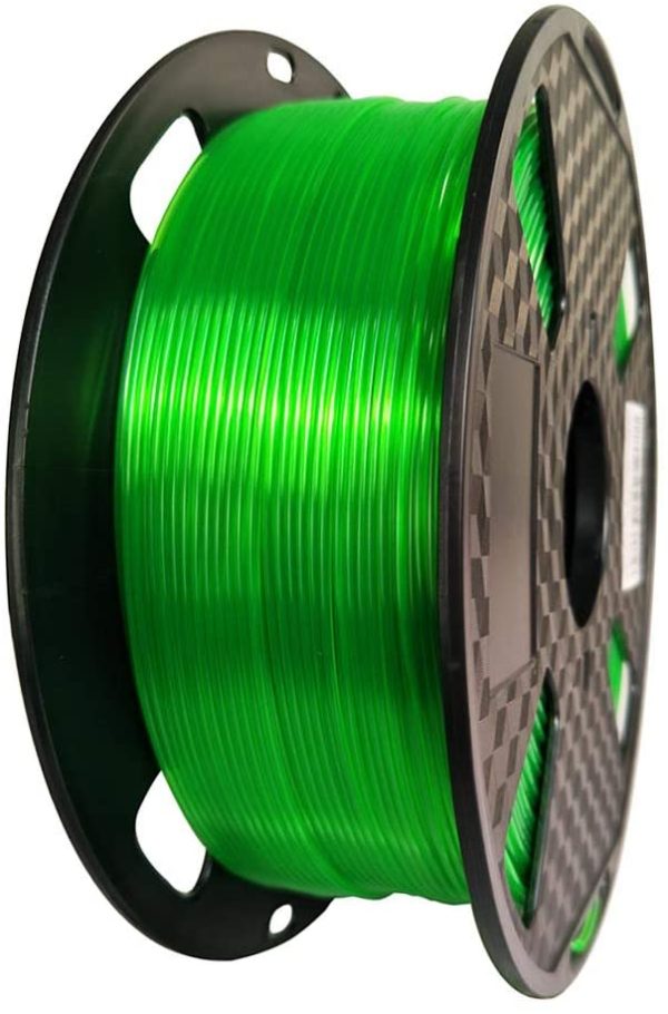 Translucent Green PETG Filament 1.75 mm 1KG 3D Printer Filament 2.2LBS Spool 3D Printing Materials Fit Most FDM Printer Easy to Print CC3D Grass Green Color