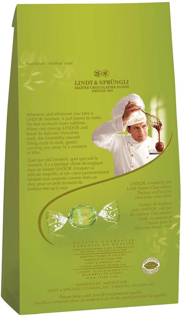 LINDOR Pistachio Milk Chocolate Truffles Bag, 150 Grams - Image 4