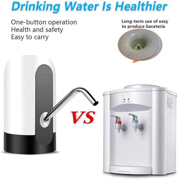 Water Bottle Dispenser Portable Electric Water Bottle Pump for Universal 5 Gallon Bottle - Image 6