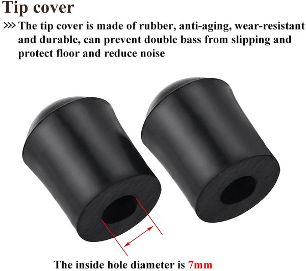 2Pcs Double Bass Endpin Rubber Tip Stopper Bass Endpin Protector Double Bass End Rubber Non-slip - Image 6