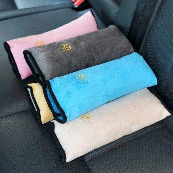 ?? Seatbelt Pillow, Car Seat Belt Covers Kids, Adjust Vehicle Shoulder Pads, Safety Belt Protector Cushion, Soft Auto Seat Belt Strap Cover Headrest Neck Support Children Baby (Gray)