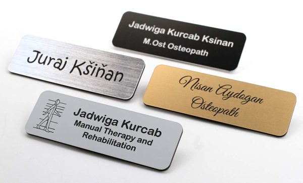 Personalized Premium Name Badge Staff ID Tag With Pin | Design Your Custom Badge | Laser Engraved - Image 4