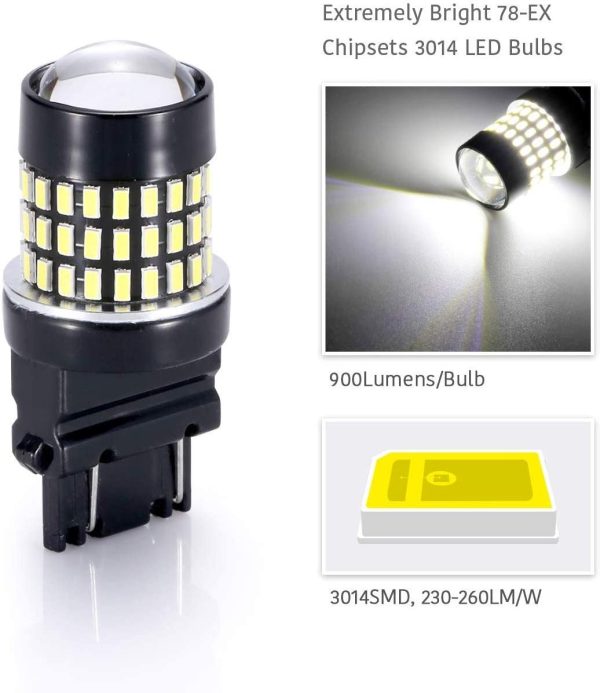 2 X 900 Lumens 12-24v White color Super Bright 3014 78 SMD 3056 3156 3057 3157 LED Bulbs , Back Up Reverse Lights,Brake Lights,Tail Lights - Image 4