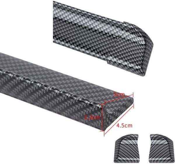 Universal Black Carbon Fiber Trunk Spoiler Lip Kit Car Rear Window Roof Spoiler Exterior Rear Spoiler Kit Universal Fits for Most Cars Punch-Free Installation (width5cm long150cm) (Black Carbon)?? - Image 4