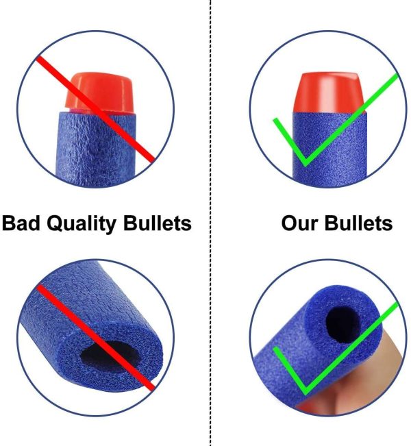 300 Foam Bullets Refill Dart Pack for nerf Gun Bullets for N-Strike Elite Blasters Nerf Guns Standard Size Refill Nerf Darts Pack, Foam Bullets for Nerf N-Strike Elite Series Blasters Kid Toy Gun Blue - Image 5