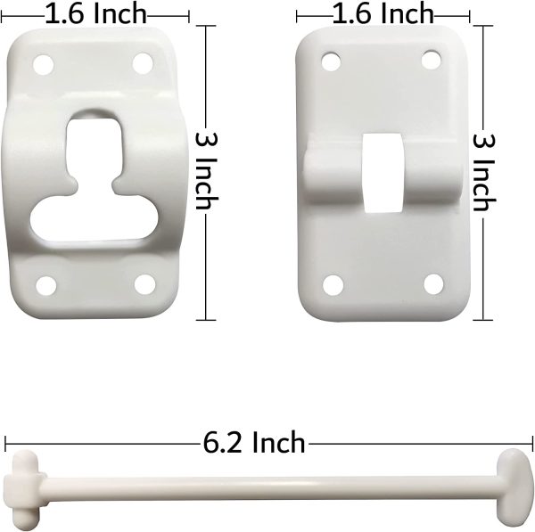 Lock | RV010 RV Door Holder | RV Accessories & Door Hardware (White) - Image 3