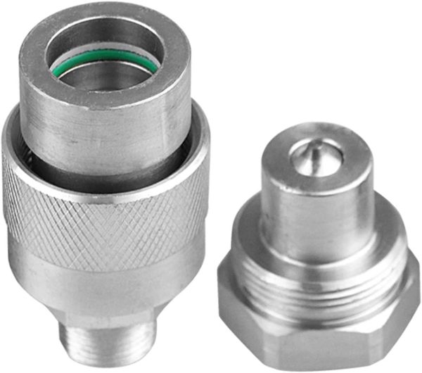 3/8" Hydraulic Quick Coupler Set Replaces Enerpac C-604?Connect and Disconnect Under 10,000 PSI Pressure, with 2 Dust Caps - Image 3