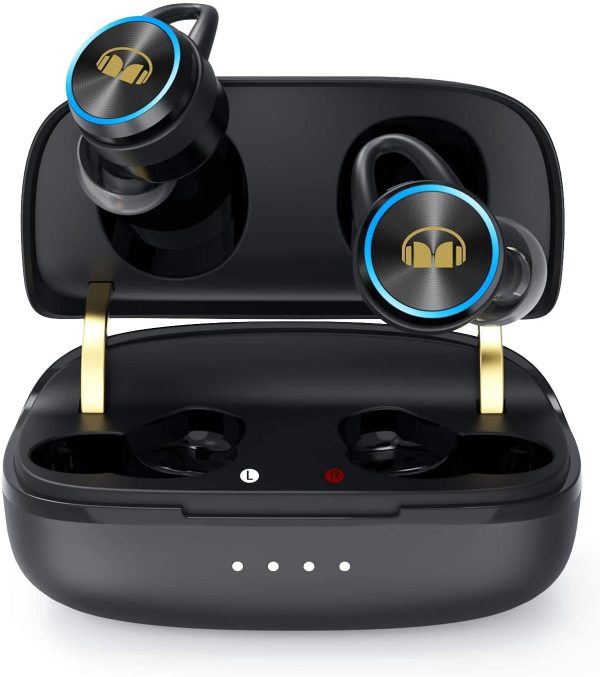 Wireless Earbuds, Bluetooth 5.0 IPX5 Waterproof Touch Control True Wireless Bluetooth Earbuds, USB-C Quick Charge/Wireless Charging, 28 Hours Playtime - Image 2