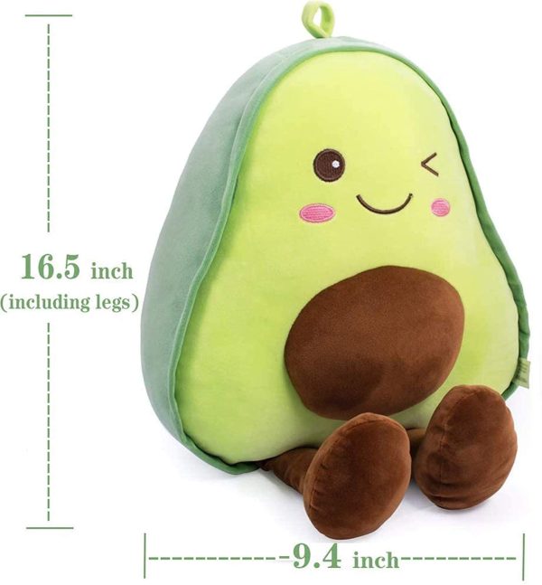 Avocado Fruit Soft Plush Toy Furry Stuffed Toy Avocado Plush Doll Cute Toy Stuffed Pillow (16.5 inch Including Legs) Pretty Gift for Girl and Boy Friends - Image 5