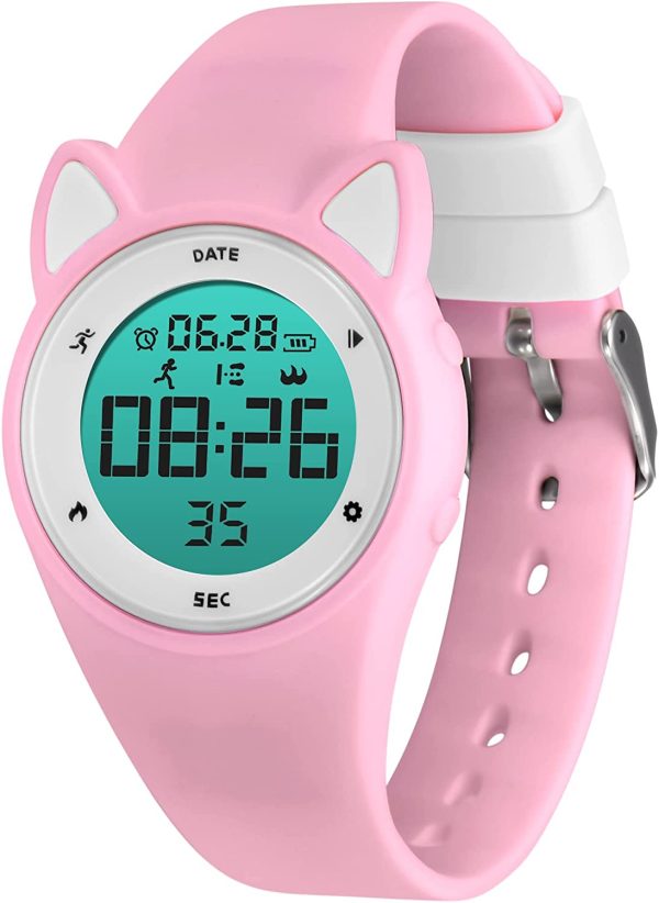 Kids Fitness Tracker Watch,Girls Digital Watch with Alarm/Stopwatch/Distance/Calories/Steps Counter, No App Activity Tracker Watches for Kids Teens Gift for Girls Boys - Image 6