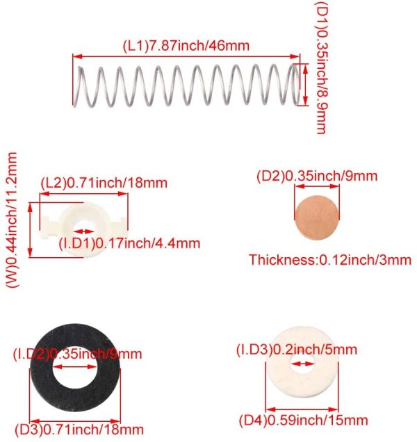 BQLZR 14Pcs Trumpet Valve Felt Washers with Valve Cork Pad Repair Kit for Bb Trumpet