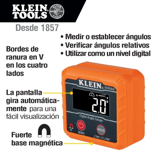 935DAG Digital Electronic Level and Angle Gauge, Measures 0-90 and 0-180 Degree Ranges, Measures and Sets Angles