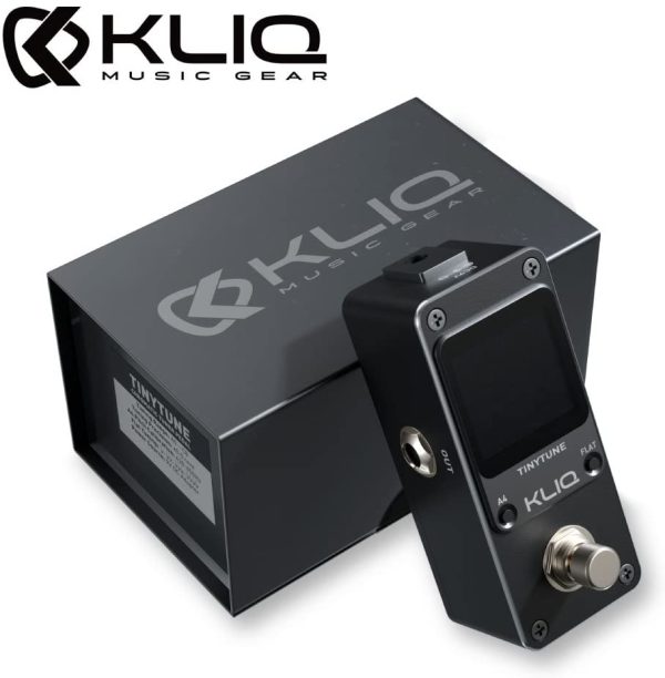 KLIQ TinyTune - Tuner Pedal for Guitar & Bass - Mini - Chromatic - with Pitch Calibration & Flat Tuning (Power Supply Required)