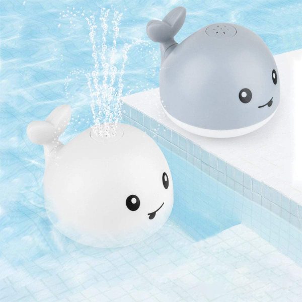 YWL Bath Toys, Bath Toys for Toddlers Water Spray Toys for Kids, Baby Toys Whale Toy Cut Light Up ,Bathtub Toys Spray Water Squirt Toy Whale Water Sprinkler Pool Toys for Toddlers (Gray) - Image 7