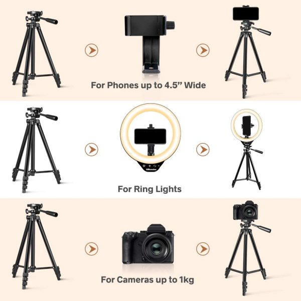 UBeesize 10’??LED Ring Light with Stand and Phone Holder, Selfie Halo Light for Photography/Makeup/Vlogging/Live Streaming, Compatible with Phones and Cameras (2020 Version) - Image 5