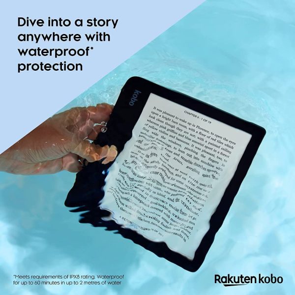 Kobo Libra 2 | eReader | 7??Glare Free Touchscreen | Waterproof | Adjustable Brightness and Color Temperature | Blue Light Reduction | eBooks | WiFi | 32GB of Storage | Carta E Ink Technology | Black - Image 9