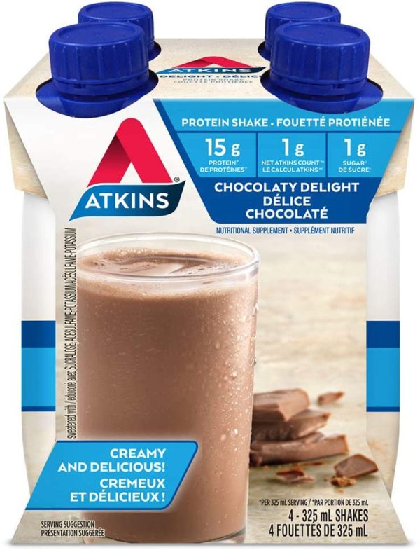 Atkins Advantage Shakes, Chocolaty Delight, 1g Sugar, Keto-Friendly, High Protein, 1.3 Liter - Image 10