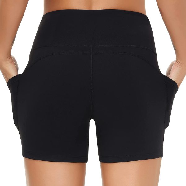 THE GYM PEOPLE High Waist Women’s Running Shorts with Side Pockets Tummy Control Workout Athletic Yoga Shorts - Image 4