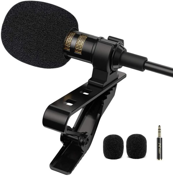 PoP voice Professional Lavalier Lapel Microphone Omnidirectional Condenser Mic for iPhone Android Smartphone,Recording Mic for Youtube,Interview,Video - Image 3