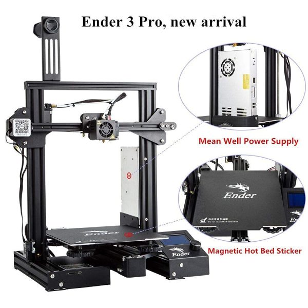 Official Creality Ender 3 Pro 3D Printer with Removable Build Surface Plate and UL Certified Power Supply 220x220x250mm - Image 3