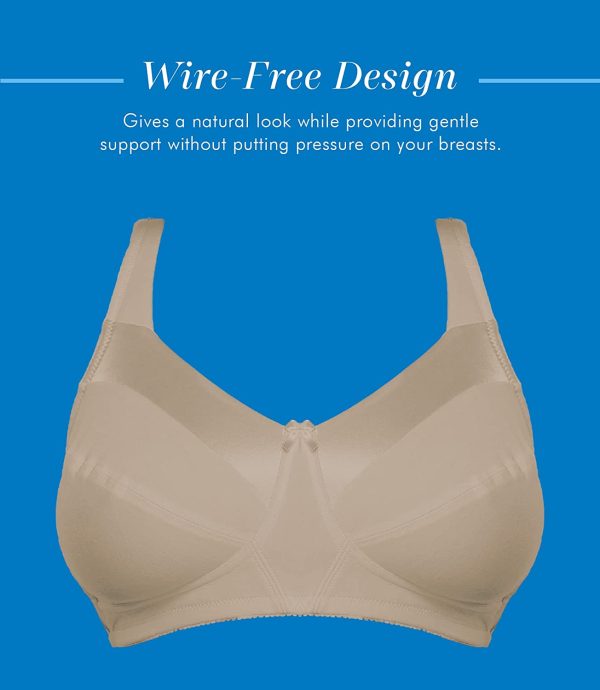 Bestform Casual Value #9706715 Cotton Soft Cup Medium Support Bra, Satin Trim, Lace, Wire-Free - Image 5