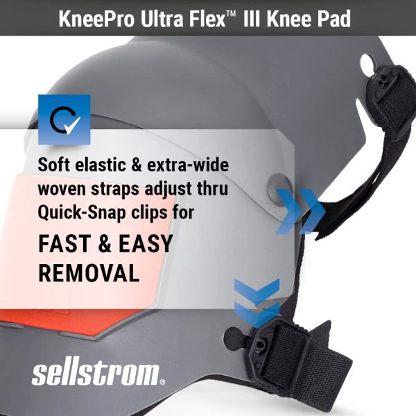 Sellstrom 96110 KneePro Knee Pads - Ultra Flex III - Heavy Duty Protection and Comfort for Construction, Gardening, Army, Flooring Work ??Grey and Orange