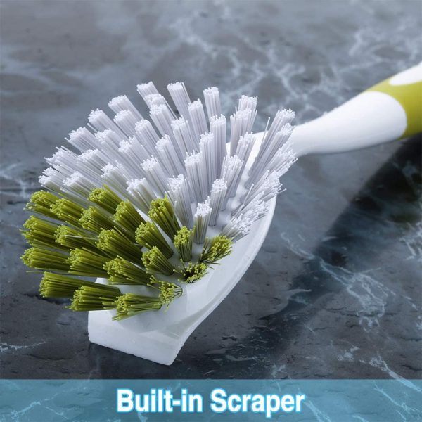 Scrub Brush for Dishes Kitchen Sink Bathroom Cleaning with Stiff Bristles, 3pcs - Image 6