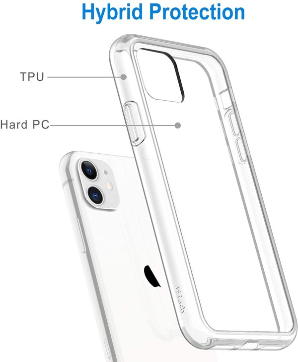 Case for iPhone 11 (2019) 6.1-Inch, Shock-Absorption Bumper Cover, Anti-Scratch Clear Back (HD Clear)