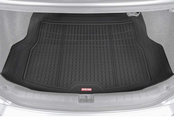 Motor Trend Premium FlexTough All-Protection Cargo Mat Liner ??w/Traction Grips & Fresh Design, Heavy Duty Trimmable Trunk Liner for Car Truck SUV, Black (OF-985-BK) - Image 5