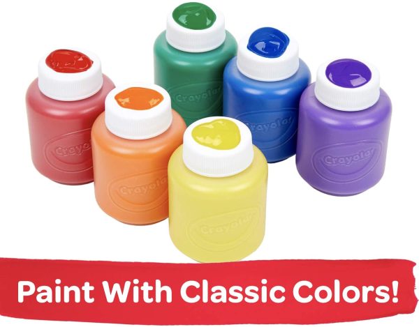 Crayola 6 59ml Paint Jars Arts & Crafts, Multicolor (54-1204) - Image 2