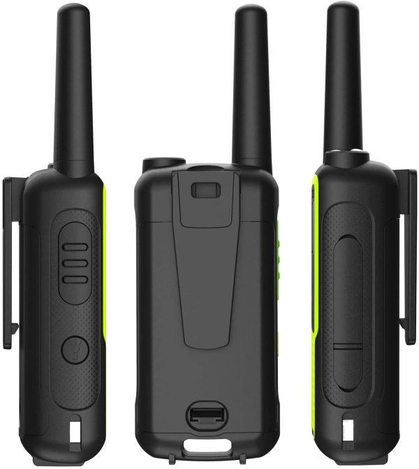 2 Pack T22 Walkie Talkie 22 Channel 12 NOAA Weather Channel LED Flashlight Hands-Free Two Way Radio with Earpiece, Green - Image 2