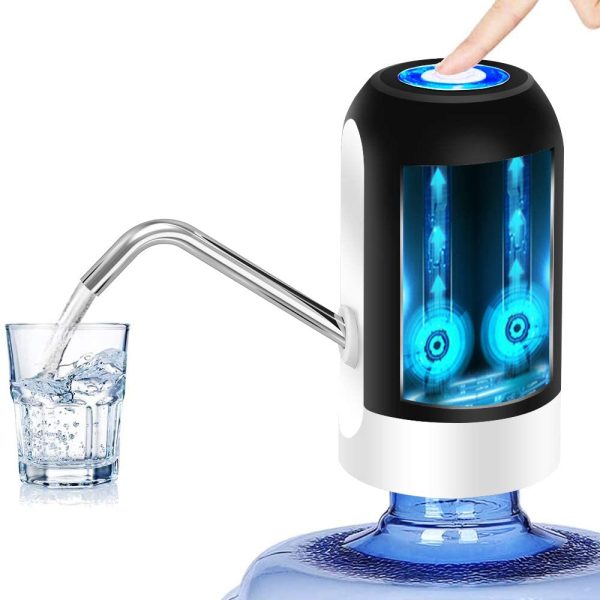 Water Bottle Pump 5 Gallon Water Bottle Dispenser USB Charging Automatic Drinking Water Pump Portable Electric Water Dispenser Water Bottle Switch Black - Image 3