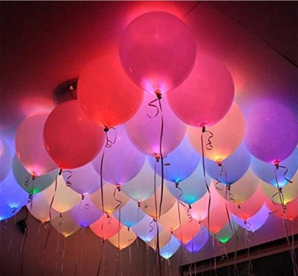 ALUNME  pcs Led Light Up Balloons,Mixed-Colors Latex Balloons Flashing Lights 10-24 Hours for Dark Party Supplies, Birthday,Christmas Decorations,Fillable with Helium&Air - Image 8