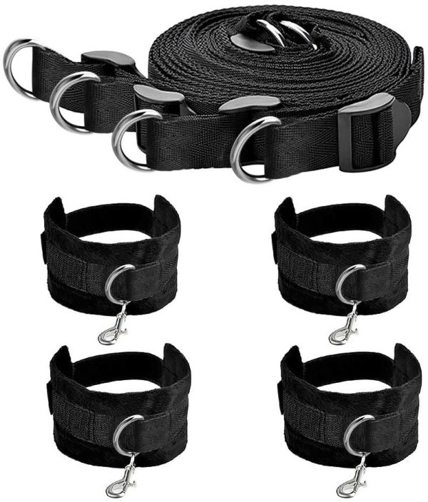 Utimi Fetish Under Bed Restraint Kit with Hand Cuffs Ankle Cuff Bondage Collection For Male Female Couple - Image 4