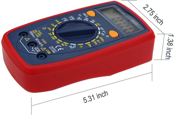 Multimeter 2000 Counts Digital Multimeter with DC AC Voltmeter and Ohm Volt Amp Tester ; Measures Voltage, Current, Resistance; Tests Live Wire, Continuity - Image 7