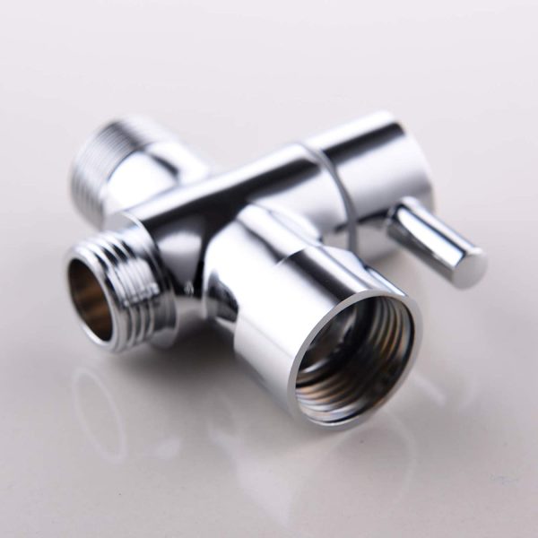 Ciencia Metal T-adapter with Shut-off t Valve, 7/8 or 15/16 and G1/2 3-way water Tee Connector,for handheld toilet bidet spray bathroom,Chrome, DSF006 - Image 8