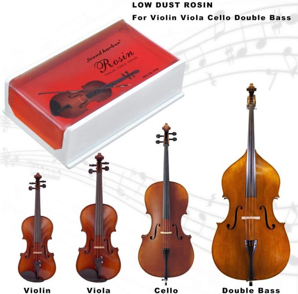 Rosin Violin Rosin 2 pack Big size Rosin Low Dust Natural Rosin for Violin Cello Viola Bows (Red) - Image 2