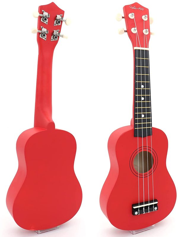 Amdini 21 inch Soprano Ukulele Basswood Acoustic Mini Guitar for Beginner Kid Starter with Case Strap Tuner Picks Strings Primary Tutorial - Image 6