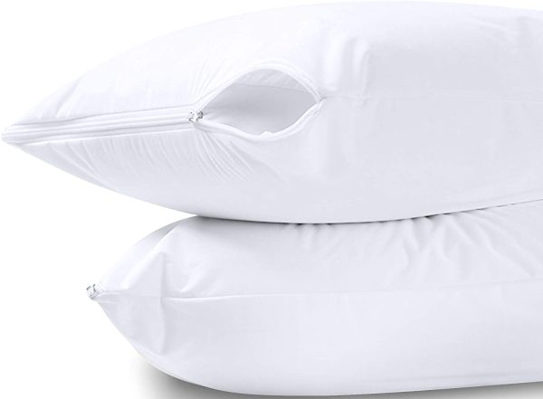 Utopia Bedding Waterproof Zippered Pillow Encasement Bed Bug Proof Pillow Protectors Jersey - 20 x 38 Inches - (Pack of 2, King, White) - Image 2