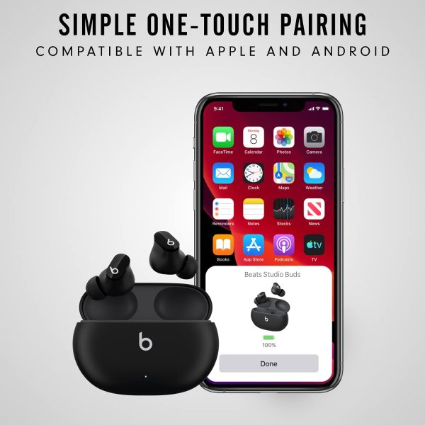 Beats Studio Buds ?M?True Wireless Noise Cancelling Earbuds ?M?Compatible with Apple & Android, Built-in Microphone, IPX4 Rating, Sweat Resistant Earphones, Class 1 Bluetooth Headphones - Black - Image 6